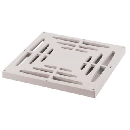 Grille 38x38 cm, pour Bouche d'évacuation monobloc 40 cm. Permet le passage des piétons