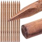 Lot de 10 Tuteur en bois 200 cm Ø 5 cm | Tuteurs avec Pointe | Poteaux en Bois | Piquets de Fixation | Piquets de Jardin