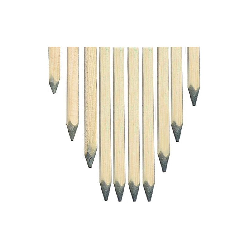 Lot de 20 Tuteur en bois 150 cm Ø 3 cm | Tuteurs avec Pointe | Poteaux en Bois | Piquets de Fixation | Piquets de Jardin