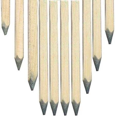 20 x Poteau tuteur en bois 150 cm, diamètre 3 cm, poteau carré en bois avec pointe, palissades, piquet de fixation
