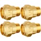 Pack of 4 Brass Male Connectors 32mm x 1'' for 32mm Polyethylene Pipe | AENOR Certified Brass Fitting | Male Threaded Connector
