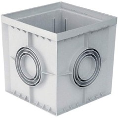 Collecteur siphoïde, collecteur de vidange monobloc 30 x 30 cm, sans couvercle. Recommandé pour les canalisations.
