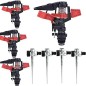 Lot de 4 Arroseur à secteur agricole 1/2'', portée 8 à 13 m, Suinga + Piquet de support arroseurs Lot de 4 Arroseur à secteur agricole 1/2'', portée 8 à 13 m, Suinga + Piquet de support arroseurs