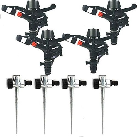 Aspersor agrícola setorial de 3/4" de 13-18 m + ponta de metal (pacote com 4)