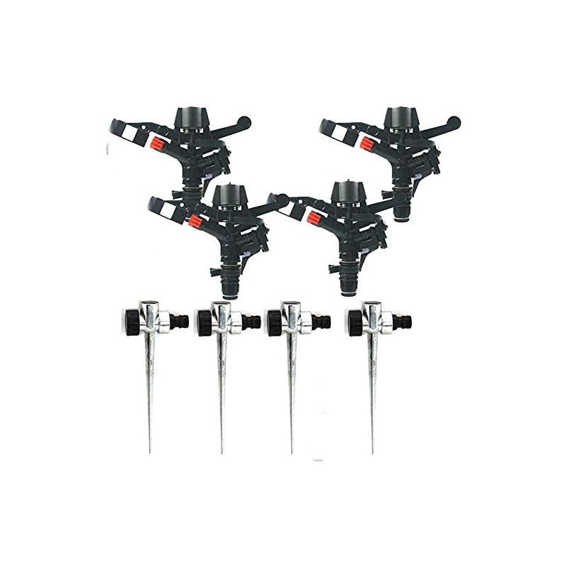 Aspersor agrícola setorial de 3/4" de 13-18 m + ponta de metal (pacote com 4)