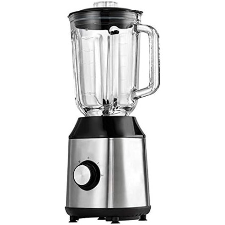 Edelstahlmixer, 1,5 Liter, 600 W, 2 Geschwindigkeiten, inklusive Krug