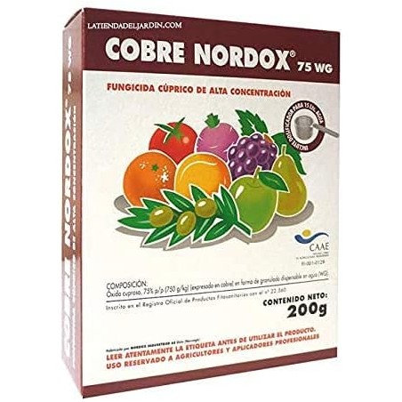 Cobre Nordox fungicida 200 gr, 75% oximo cuproso