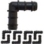 100 Stück Tropfbewässerungs-Winkel 16 mm – Schlauchverbinder aus schwarzem Kunststoff 100 Stück Tropfbewässerungs-Winkel 16 mm – Schlauchverbinder aus schwarzem Kunststoff