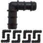 Codo 16mm riego por goteo negro (Pack 100)