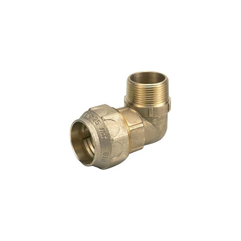Brass male elbow for polyethylene pipe, size to choose Brass male elbow for polyethylene pipe, size to choose