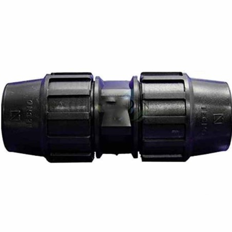 32mm Polyethylene Pipe Connector (Pack of 4). AENOR-certified product used to join 32mm PE pipes.