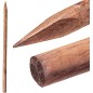 Pali tutori di legno da 200 cm, diametro 8 cm, palo di legno rotondo con punta, palizzata, Punto di fissaggio