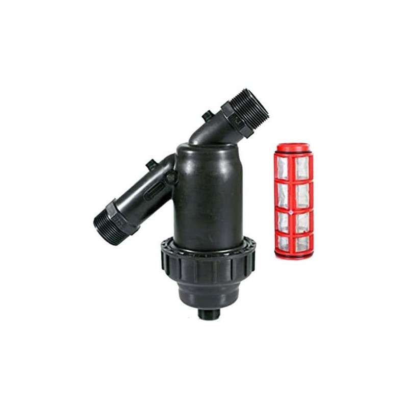 Filtro de Irrigação de 2" | Filtro de Malha para Tubo de 63mm | Plugue de Drenagem Incluso | Sistema de Filtragem de Irrigação