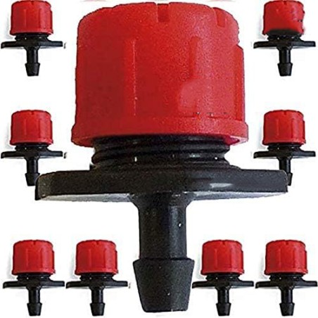 ADJUSTABLE DRIPPER 0 to 70 l/h (Pack of 200) Used in gardening and agriculture. Pressure 0.5 to 3 bar.