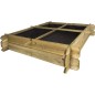 Horta urbana de madeira, 100x100x20 cm, com 4 compartimentos. Ideal para cultivar uma horta familiar em casa. Horta urbana de madeira, 100x100x20 cm, com 4 compartimentos. Ideal para cultivar uma horta familiar em casa.