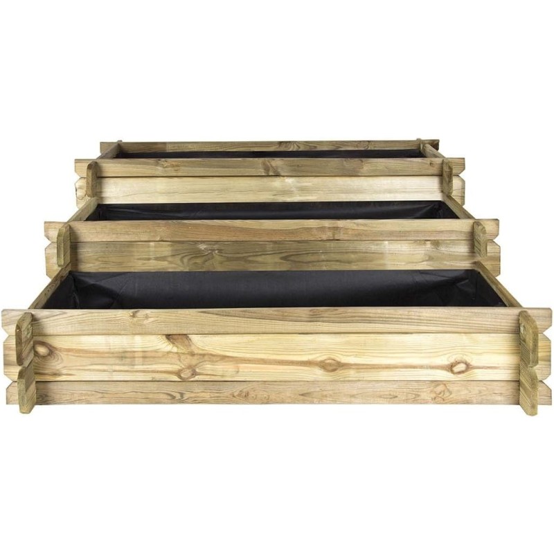 Escada de Jardim Urbana 3 níveis 134x88x40 cm, ideal para cultivo urbano em pequenos espaços