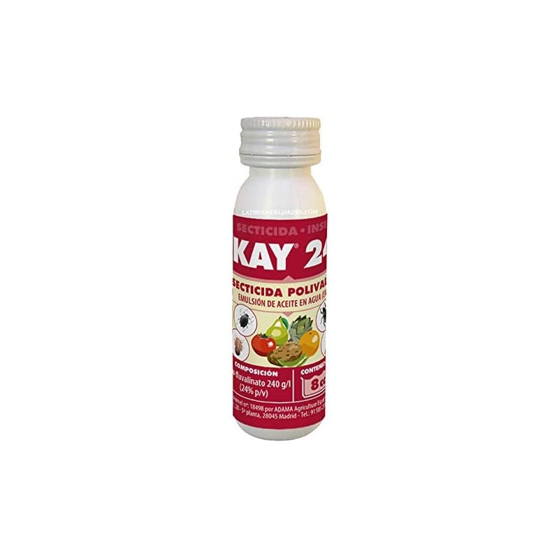 Kay 24 insecticide, 8cc. Utiliser sur les pucerons, les thrips, le psila, les pries, l'emoasca et autres