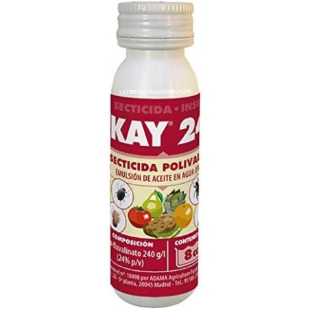 Kay 24 insecticide, 8cc. Utiliser sur les pucerons, les thrips, le psila, les pries, l'emoasca et autres