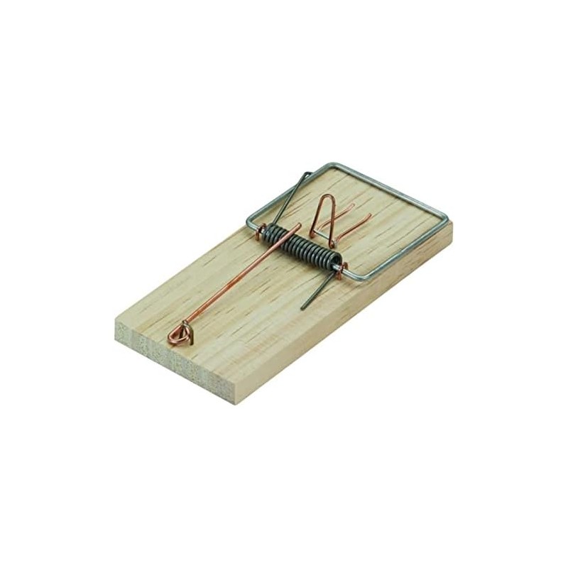 Set of 12 Wooden Mouse Traps 17x7 cm, Percussion Trap, High Impact Power - Easy to Use