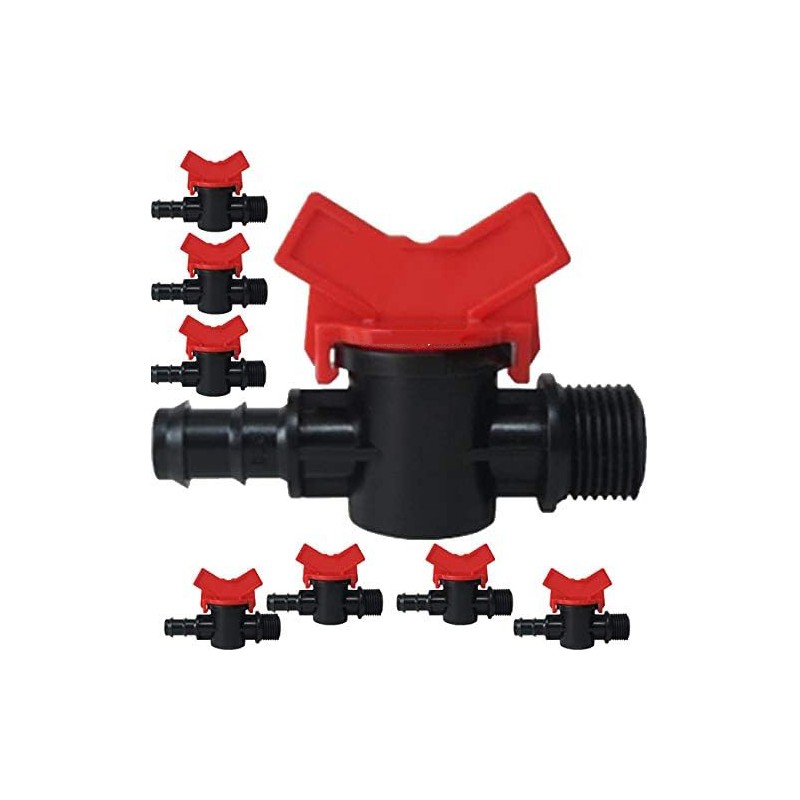 Lot de 25 Vanne d'arrosage goutte à goutte 16mm x 1/2''| Robinet d'irrigation 16 mm | Valve de tuyau d'irrigation goutte à goutt Lot de 25 Vanne d'arrosage goutte à goutte 16mm x 1/2''| Robinet d'irrigation 16 mm | Valve de tuyau d'irrigation goutte à goutt