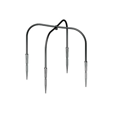 Polvo para irrigação por gotejamento com 4 saídas. Microtubo de 60 cm incluso. (Pacote com 50)