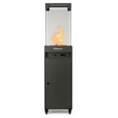 Stufa a gas Orbegozo PHE 95 nera a 360° - Calore istantaneo ed effetto camino