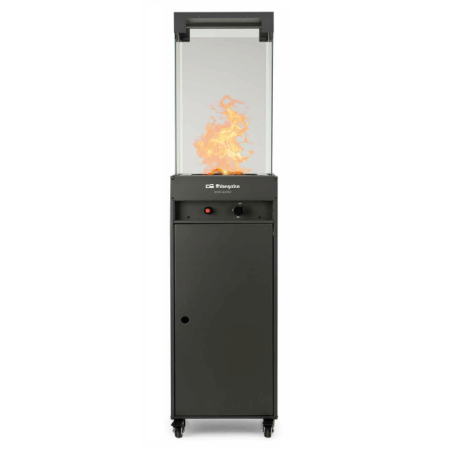 Orbegozo PHE 95 Black 360° Gas Stove - Instant Heat and Fireplace Effect