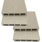 Lot de 4 Planche de jardin en composite blanc 200 x 14,6 x 2,5 cm, trottoir extérieur, décoration de jardin Lot de 4 Planche de jardin en composite blanc 200 x 14,6 x 2,5 cm, trottoir extérieur, décoration de jardin