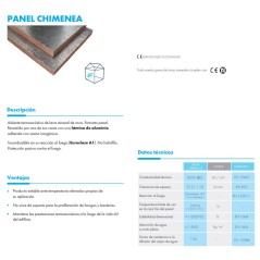 Painel de lareira de lã de rocha 100x60x3 cm, 0,6 m² | Isolamento térmico à prova de fogo com folha de alumínio e classificação