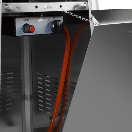 Fogão de terraço piramidal Orbegozo PHE 75, gás butano/propano, 13.000 W, altura 2,21 m, acabamento preto