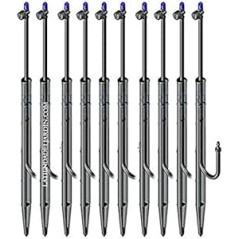 Pack de 10 micro-asperseurs d'irrigation réglables à 180º avec piquet et microtube de 31 cm