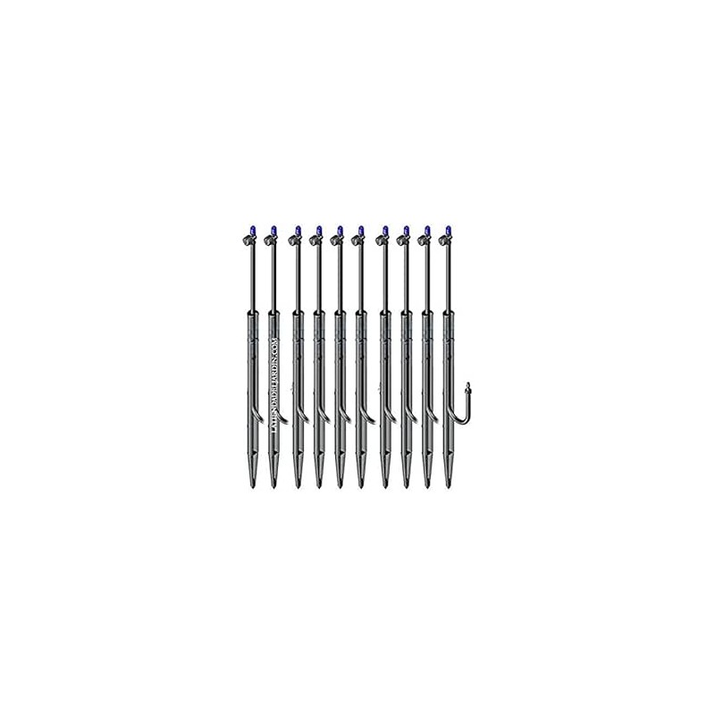 Pack 10 Microaspersor de riego ajustable 180º con estaca y microtubo de 31 cm