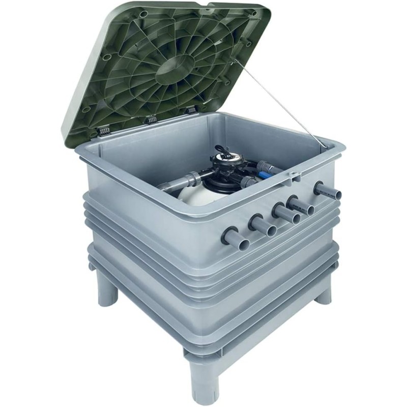 Kompakter Bodeneinbau-Poolfilter + 1 CV-Pumpe  Kompakter Bodeneinbau-Poolfilter + 1 CV-Pumpe