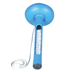 Thermomètre tubuleire flottant pour piscine, Thermomètre à balle flottant, bleu