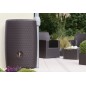 Sunda 300-Liter-Regenwassertank | Dekorativer Tank 40x80x118 cm Braun | Regenwasserspeicher