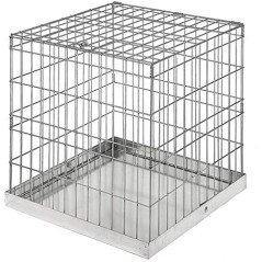 Cage d'exposition cubique pour chiens et chats, 62x62x61 cm, design compact et polyvalent