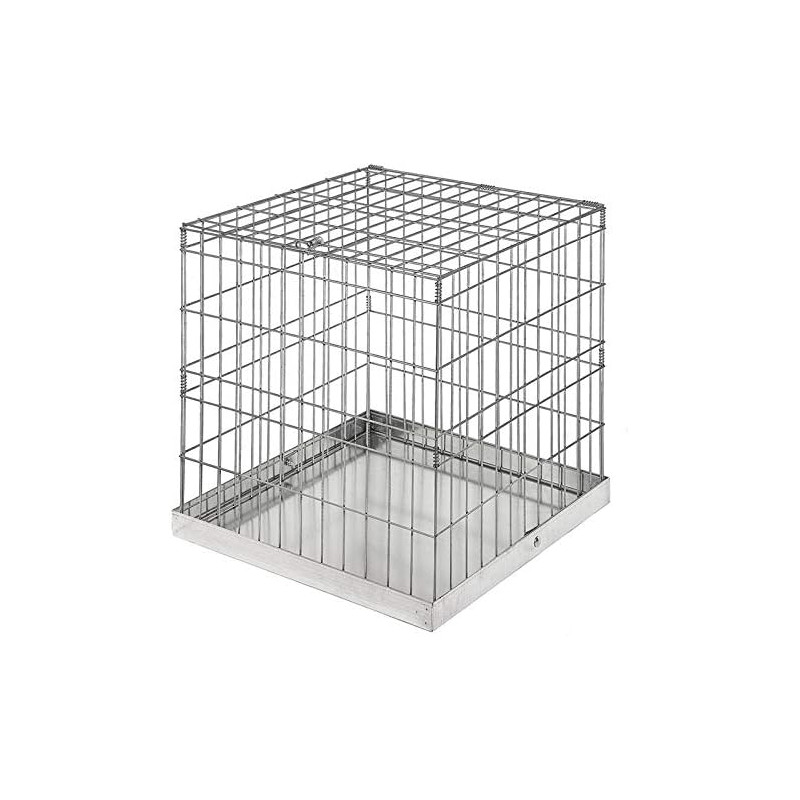 Cage d'exposition cubique pour chiens et chats, 62x62x61 cm, design compact et polyvalent