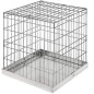 Cage d'exposition cubique pour chiens et chats, 62x62x61 cm, design compact et polyvalent