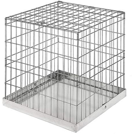 Cage d'exposition cubique pour chiens et chats, 97x97x96 cm, design compact et polyvalent