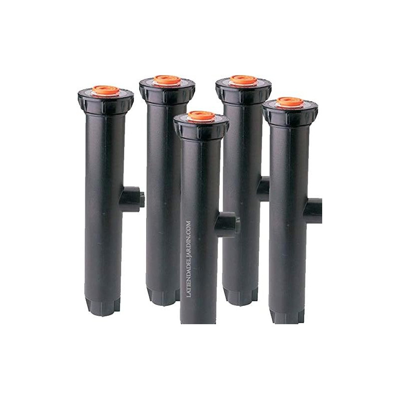 Confezione da 5 diffusori per irrigazione Rain Bird 1806, altezza 24 cm. Irrigatore senza ugello da 1/2". Altezza di sollevament