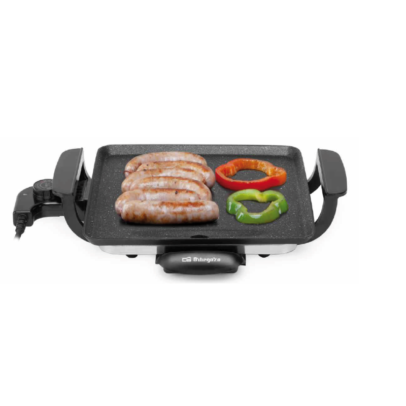 Keramik-Grill Orbegozo. Regulable Thermostat. Grillfläche 28x28 cm. Antihaftbeschichtet. Leistung 2000 W. Keramik-Grill Orbegozo. Regulable Thermostat. Grillfläche 28x28 cm. Antihaftbeschichtet. Leistung 2000 W.