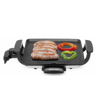 Ceramic grilling board. Adjustable thermostat. 28 x 28 cm grilling surface. Non-stick coating. 2000 W power.