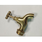 Robinet d'arrosage en laiton - Laiton brossé - Raccord au nez 1/2'' Robinet d'arrosage en laiton - Laiton brossé - Raccord au nez 1/2''