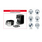 Orbegozo 8-litre INOX oil-free fryer with LED display, 29 x 34.5 x 38cm. Adjustable temperature from 80 to 200ºC