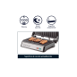 Sanduicheira e Grill Orbegozo 1000W em Aço Inoxidável | Grill para Panini e Grill Elétrico com Placa Antiaderente 23x14,5cm