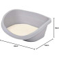 Gray plastic pet bed 49x34x19 cm