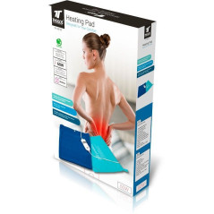 Almohadilla Termica Electrica 40x32 cm | Ideal para Aliviar Dolores Musculares y Reumáticos | 60W, 3 Niveles de Temperatura