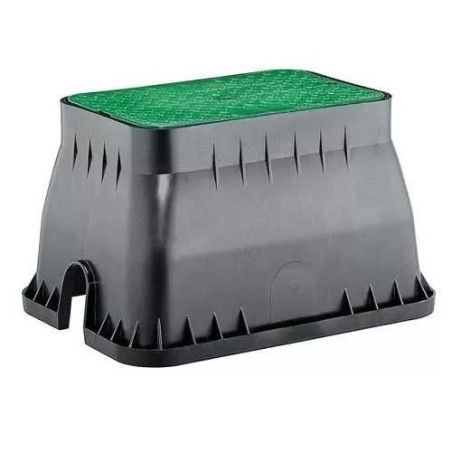 Scatola di irrigazione rettangolare Jumbo 50x64x30 cm, Scatola di irrigazione per 4-7 elettrovalvole o accessori