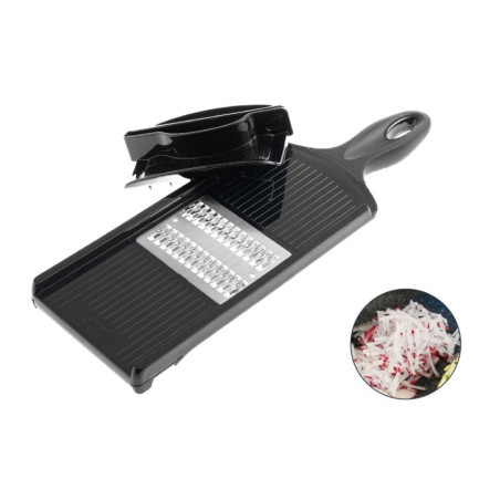 Mandolina bidirezionale 14x42 cm con lama in acciaio inox - Taglio Julienne preciso 3x3 mm, base antiscivolo