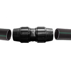 Manguito Igual PE | Accesorio para tuberia de polietileno | Medidas de 20mm a 90mm